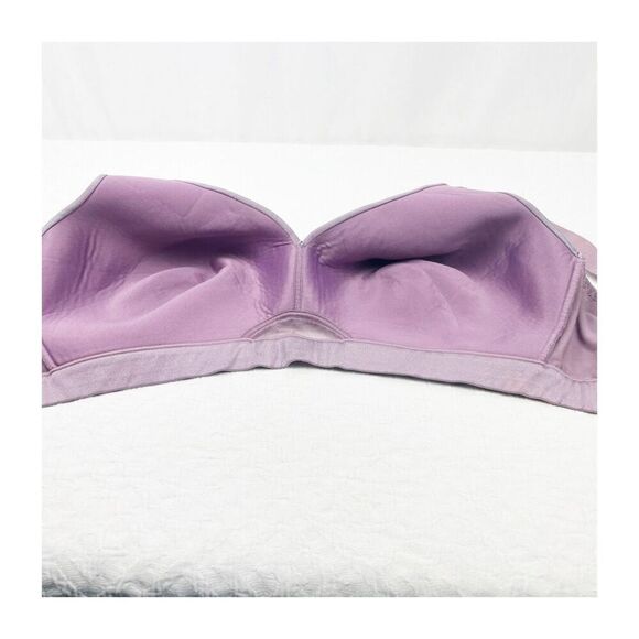 Cacique 42dd purple upcycle bra damaged missing hooks and stains - Picture 8 of 16